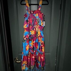 Tahari Colorful Floral Midi Dress